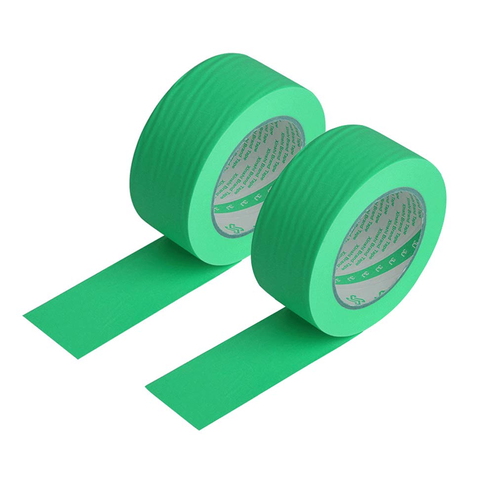 Vogueing Tool 2 Rolls 20mm x 50m Textured Paper Tape Writable Masking Tape Painters Tape for Paint Craft and DIY- Green