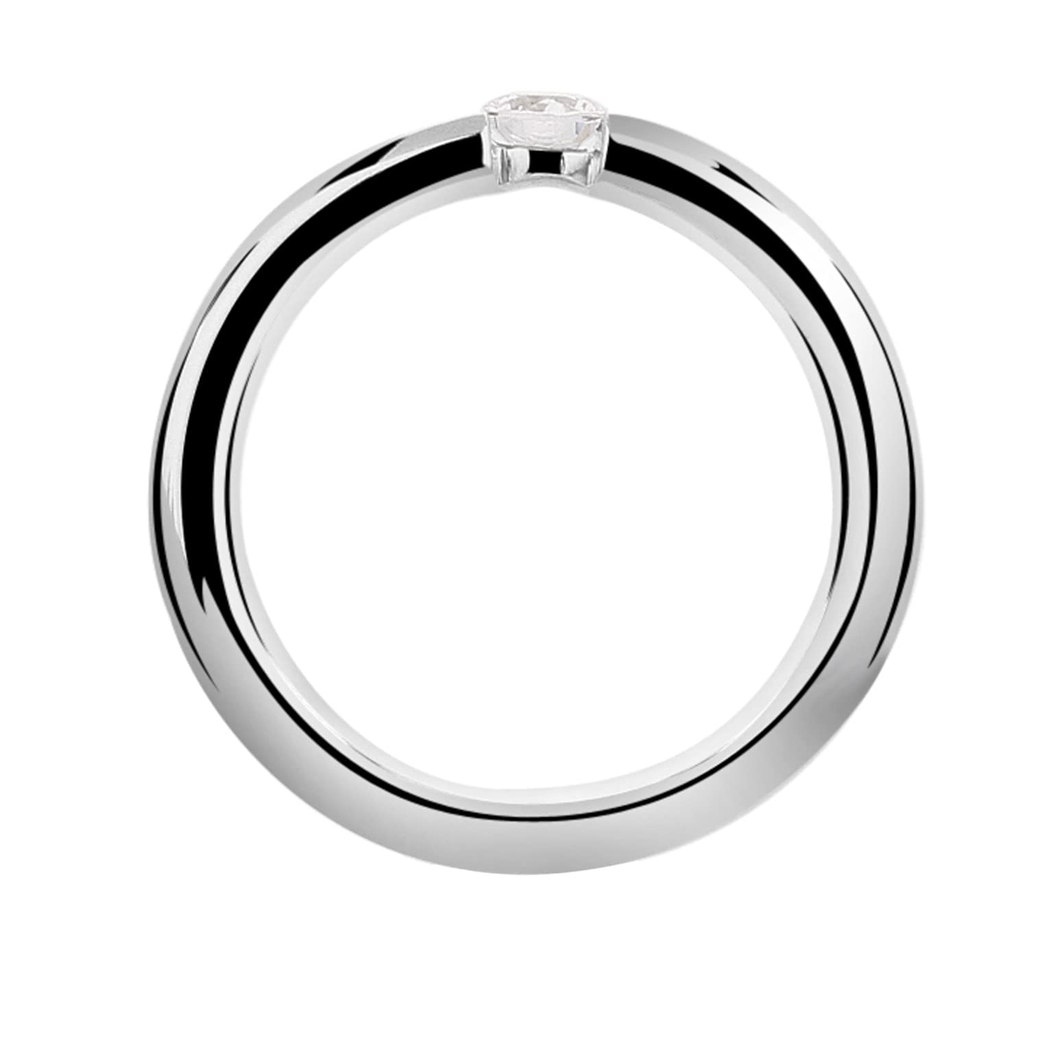 Nenalina Ring Silber 925 Damen Silberring Damenring mit 4 mm Cubic Zirkonia