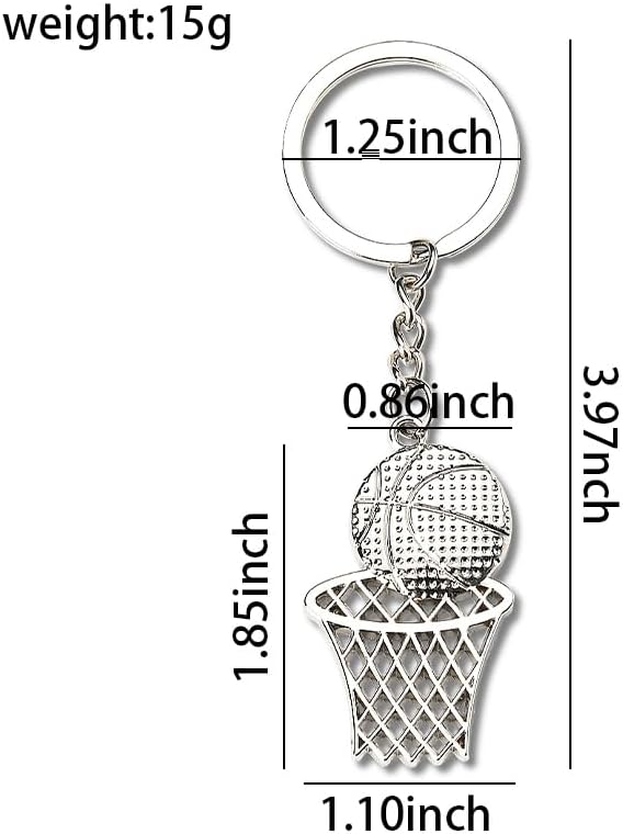 Miniatura 2 de Llavero de aro de baloncesto, regalos para hombres, niños, regalos de cumpleaños para hijo, nieto, regalo de Navidad para hija y nieta
