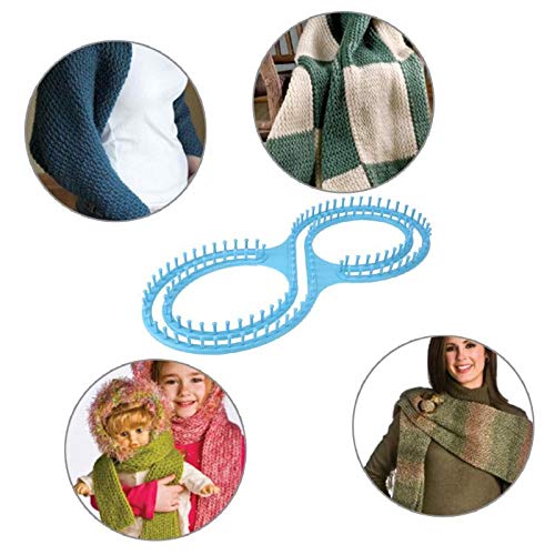 Knitting Loom, dzianinowe krzesło do majsterkowania. Duża ręcznie robiona na drutach narzędzie do robienia na drutach z 3 projektami dzianina krosna do szalików swetrów skarpetek domowych akcesoria do