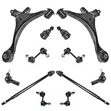 TRQ Front and Rear Steering & Suspension Kit Ball Joint Control Arm Sway Bar Stabilizer Link Tie Rod Compatible with 2001-2005 Honda Civic