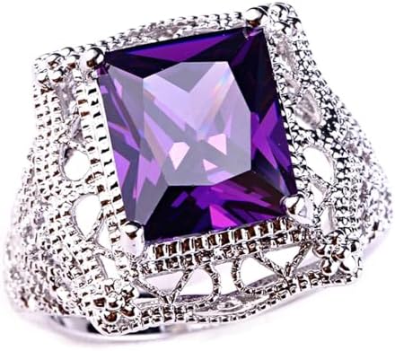 Psiroy 925 Sterling Silver Plated Simulated Amethyst Filigree Art...