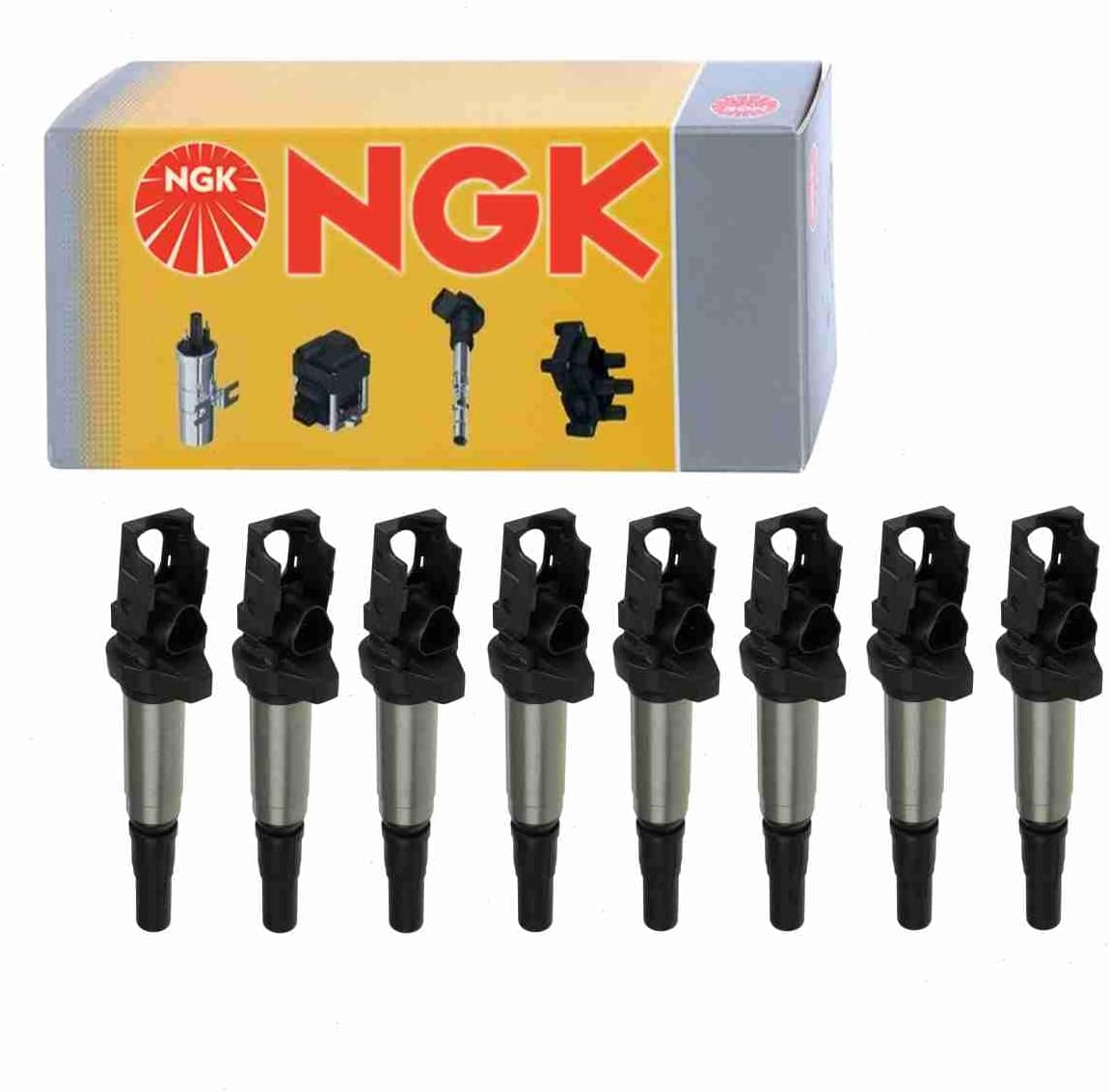 8 pc NGK Ignition Coils compatible with BMW 550i 4.4L 4.8L V8 2006-2016