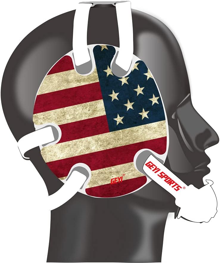 Wrestling Headgear with American Old Flag Decals(Adult)