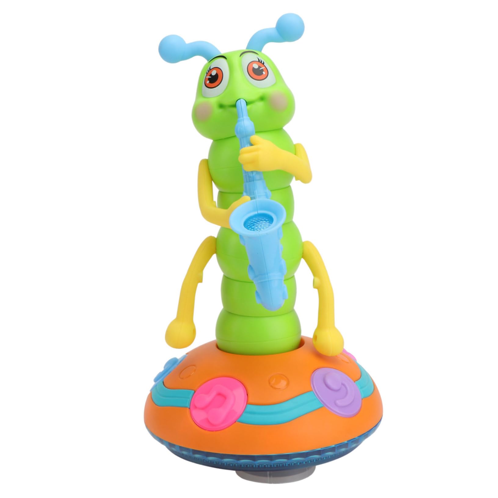Abaodam Giocattolo Musicale Elettrico del Bruco Multifunzionale per Bambini Luci e Danza, Giocattolo Educativo in Plastica Resistente per Prima Infanzia, Divertente per Colore Casuale