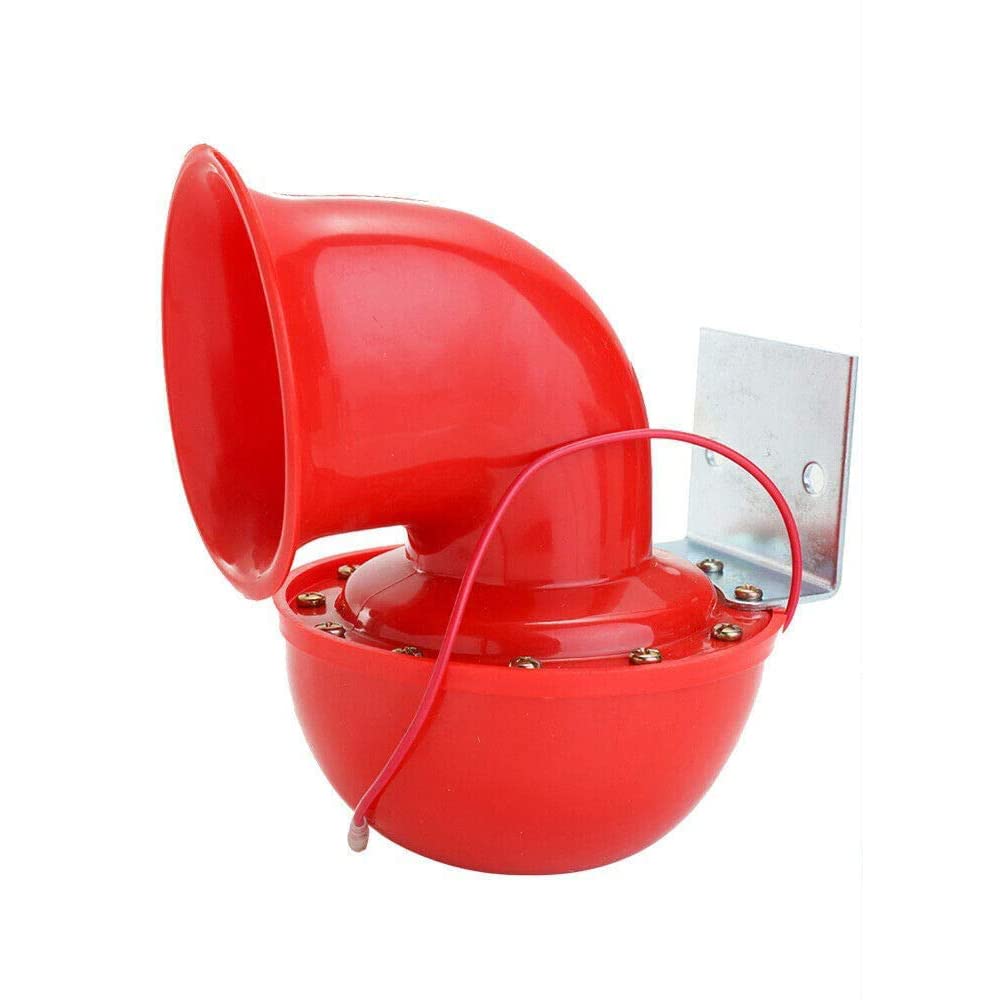 Voiture klaxon électrique 200DB 12V rouge haut-parleur klaxon métal vache son pour voiture moto bateau