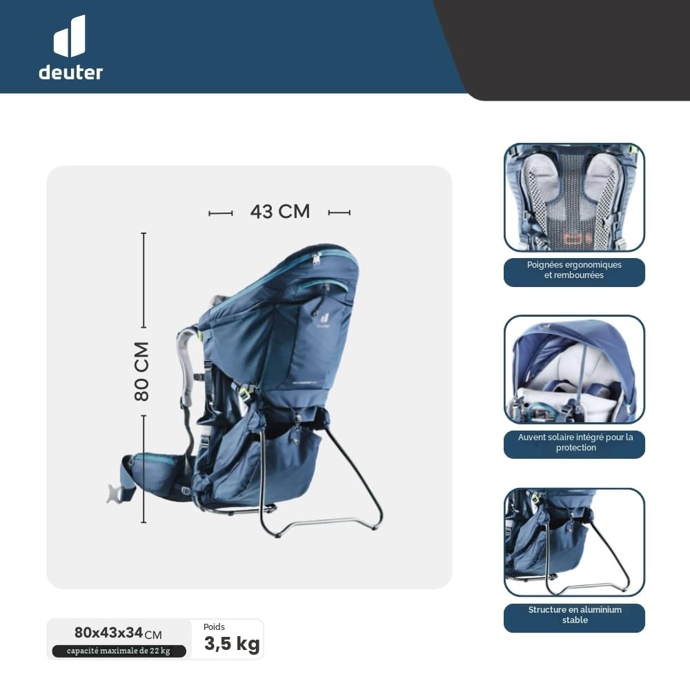 Deuter Kid Comfort Pro Porte-bébé avec Sac de Jour