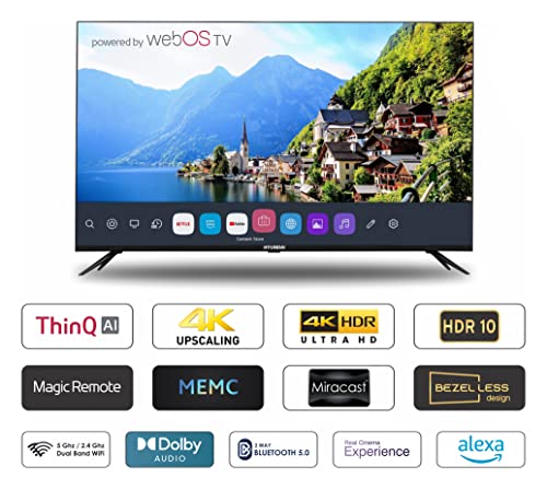 Image of Hyundai 140 cm (55 inches) Frameless Series 4K Ultra HD Smart LED TV UHDHY55WSR4BYI5 (Black)