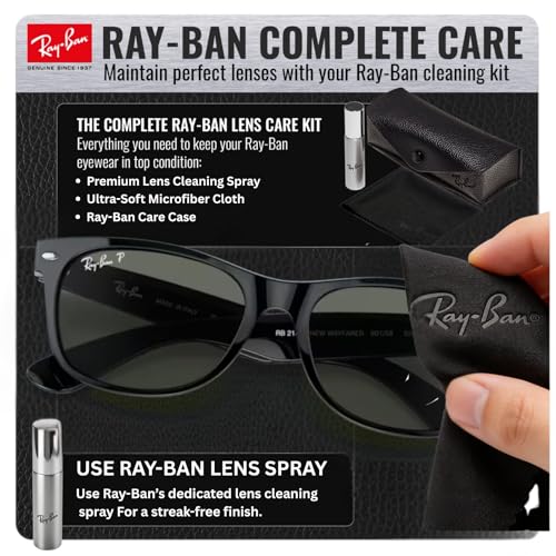 Image of Ray-Ban RB2132 NEW WAYFARER CLASSIC Square Shaped Sunglasses for Men & Women with Official RAYBAN Eyewear Kit