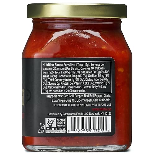 Mina Harissa Hot Sauce, Gourmet Moroccan Heat, Homestyle Spicy Red Chili Harissa Paste with Tangy Twist, 10 oz (Pack of 6) Harissa Sauce, Excite Your Senses with Mina Harissa Seasoning - Thumbnail 2