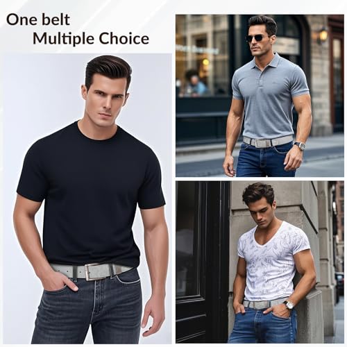 Mens Belts for Jeans Soft Comfortable & Lightweight PU Leather Work Belts for Men Dress Casual Belt for Daily Work4