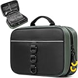 SLINRKE Fishing Tackle Organizer Bag - Soft Bait Binder with 4 Single Pocket Sleeves and 2 Double Pocket Sleeves for Lines, Hooks, Sinkers (Green)