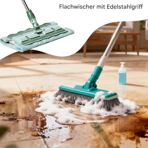Balai à tête plate rotative à 360 degrés pour entretien durable - 3