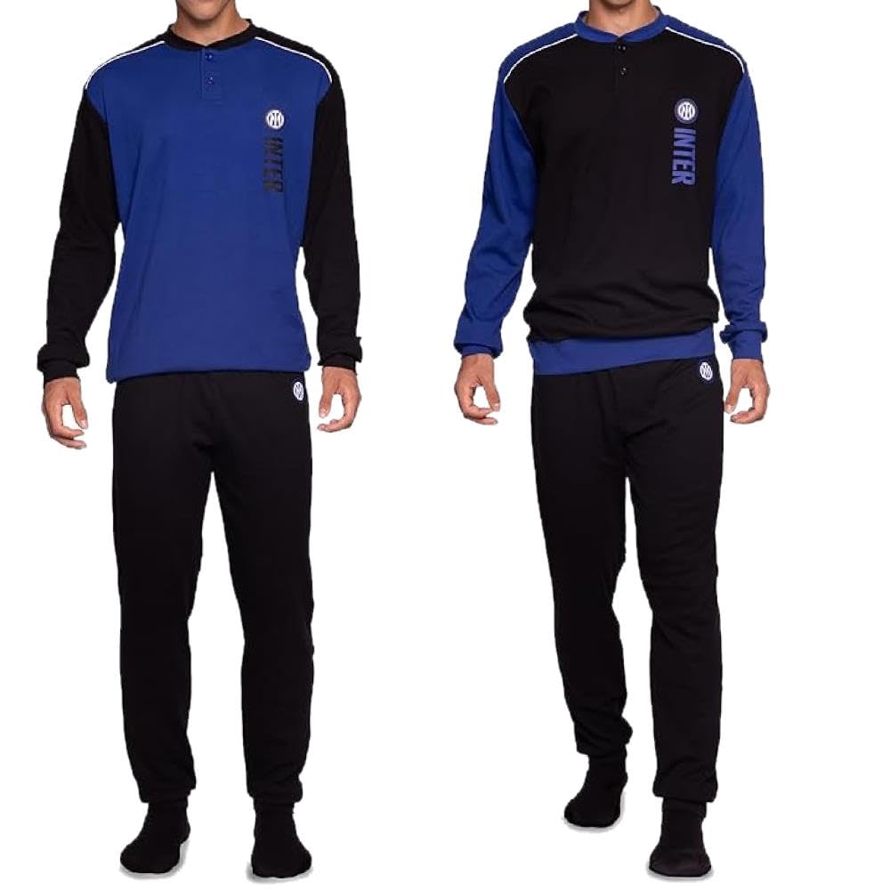 hermet Pigiama Inter Calcio Cotone Interlock Tuta Homewear FC Internazionale Personalizzabile PS 46672/73 / 74-BS