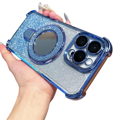 Coque iPhone 14 Pro aimantée anti-chute avec miroir et béquille
