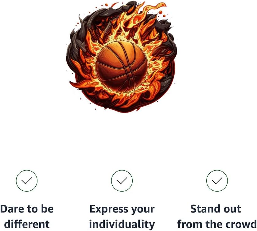 Fire Basketball Kids' T-Shirt - Basketball Ball T-Shirt - Ball on Fire Tee Shirt for Kids