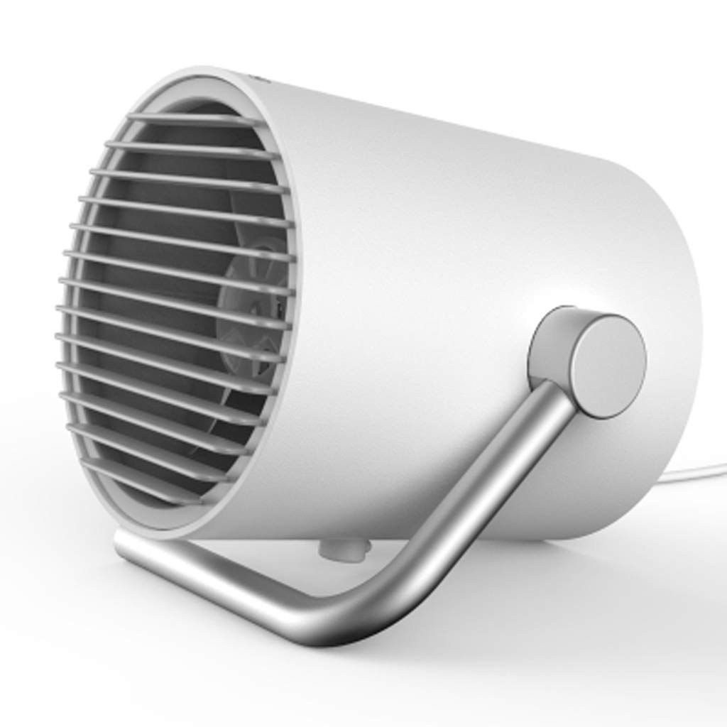 Mini ventilador de escritorio portátil, pequeño ventilador personal con dos aspas turbo, diseño silencioso para circulación de aire ciclónico, ideal para uso doméstico u oficina