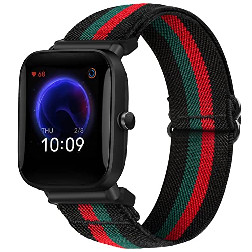 SITAFU Bracelet pour Amazfit Bip,20MM Nylon Élastiques Réglable Amazfit GTS Bracelet de Remplacement pour Amazfit Bip U/Bip U Pro/Bip lite/Amazfit GTS 2/GTS 2 mini/GTS 2e