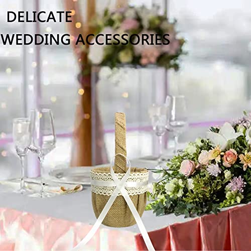 Cesto per fiori da matrimonio, vintage, rustico