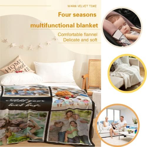 Miniatura 5 de Manta personalizada con imagen, manta personalizada para adultos, manta de forro polar suave adecuada para Halloween, Navidad, cumpleaños, regalos