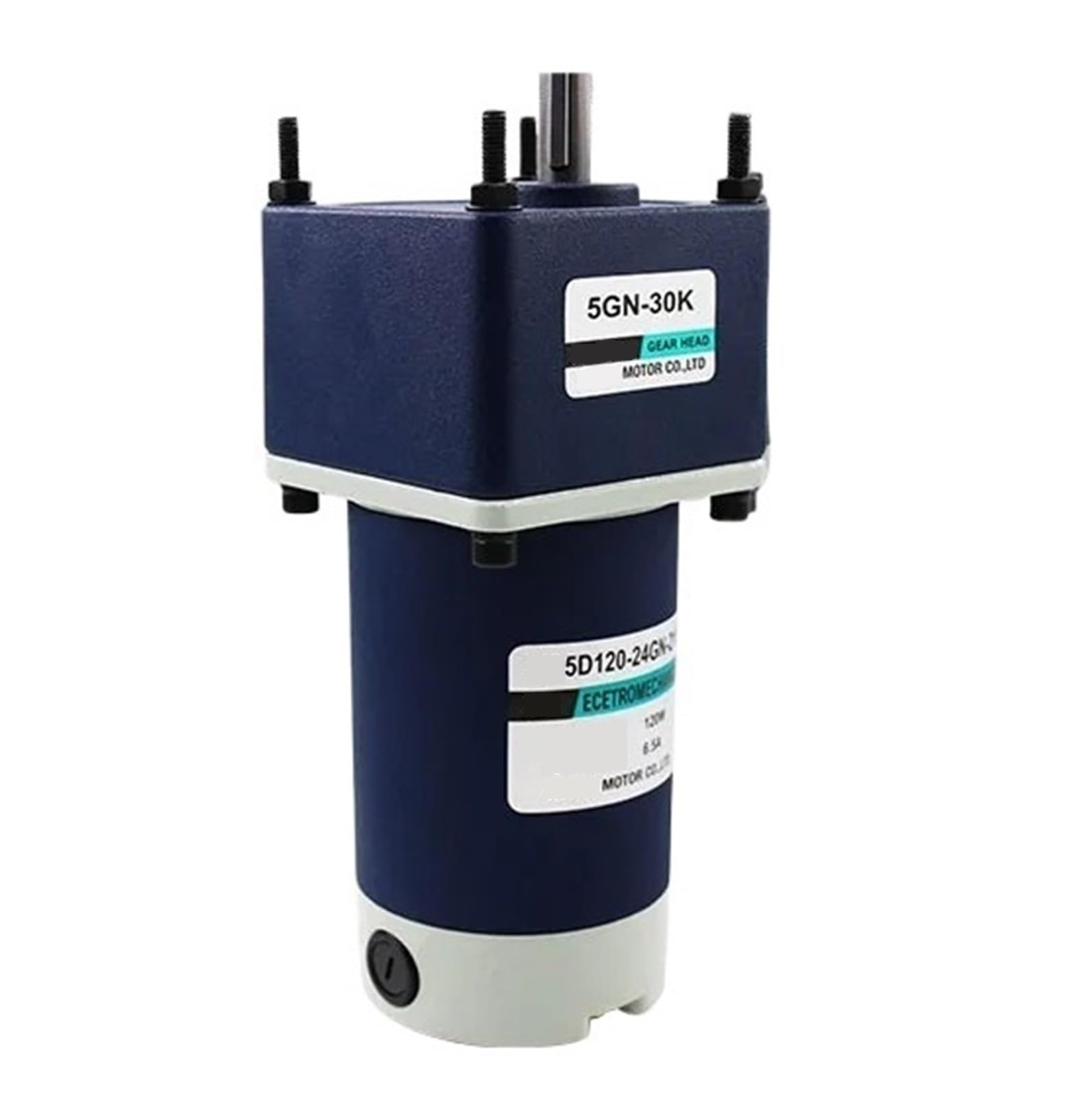 Motore con Riduttore CC da 120 W, velocità Regolabile da 12 V a 24 V, Coppia Elevata, Bassa velocità(50RPM,24Vmotor And Bracket)