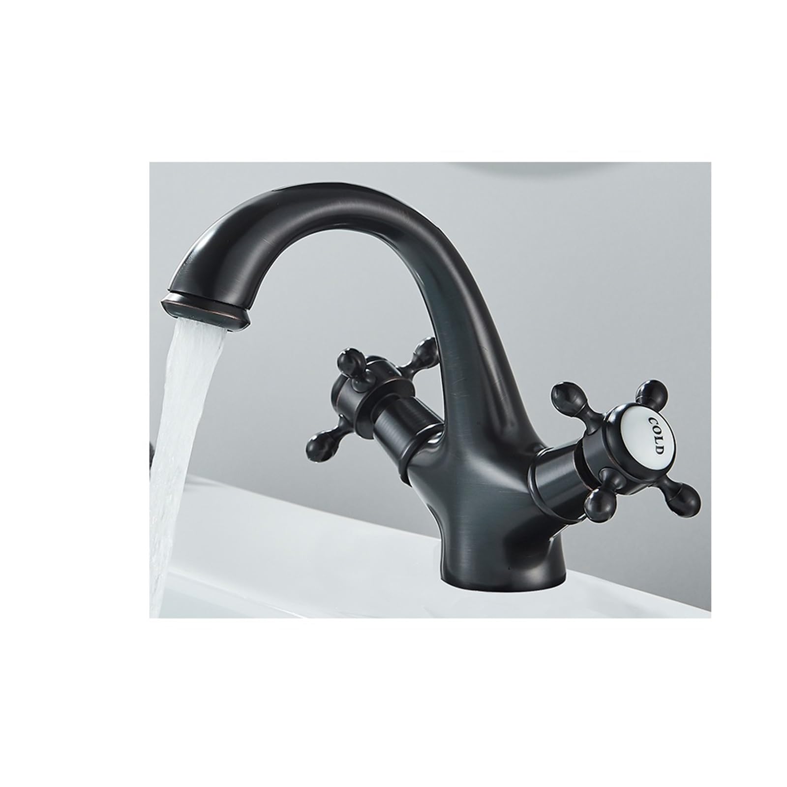 Weokdfha Color-2 Basin Faucet Faucet Bathroom Mixer In The Washbasin Taps With Two Handles Deck Mounted Hot Cold Water(Color-2)