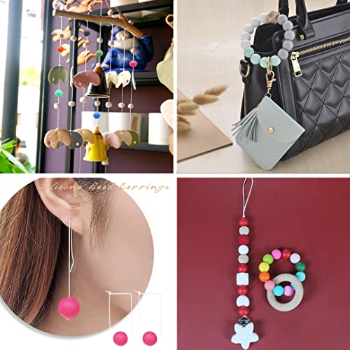 100 perline in silicone da 12 mm, perline rotonde