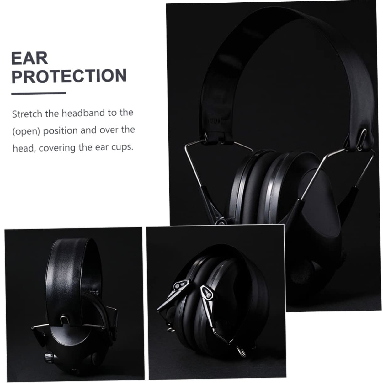 Cuffie Antirumore Elettroniche per Tiro 21 Db Nero Abs | Archetto Regolabile, Funzione Pickup Sonora, Uso Prolungato, Confezione 1 Pezzo