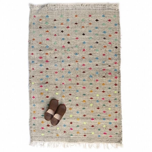 Amazon.co.jp: Moroccan rug ワッザン 103x150cmモロッコ ラグ