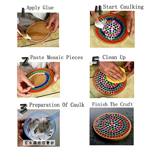 Fairuo FAIRUO-08 White Crystal Mosaic Tiles Squares Stained Glass thumb #1