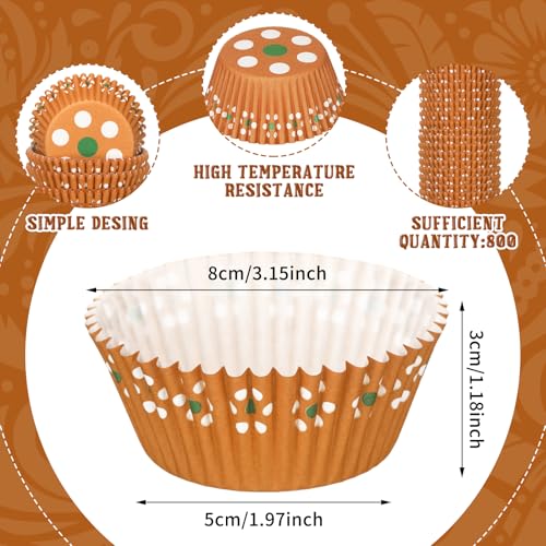 Vesici 800 Counts Cielito Lindo Baby Shower Party Decoration Mexican Clay Cupcake Liners Cielito Lindo Cupcake Wrapper Mexico Muffin Liner Papers Baking Cups for Wedding Baby Shower(Classic Style)