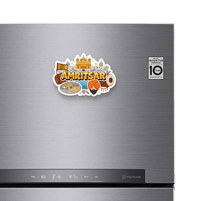 Image of Amritsar Fridge Magnets, Glossy Finish, Stylish Magnet for Fridge, Wardrobe & Metal Surfaces