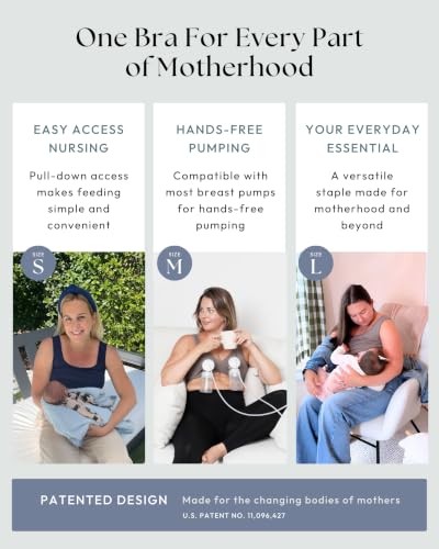 Image of Larken Hands Free Pumping Bra for Breastfeeding | Breast Pump - Maternity Bras for Pregnancy, Pumping & Nursing Bra in One
