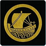家紋シール 長宗我部盛親 帆掛舟 24cm x 24cm KS24-3284-01