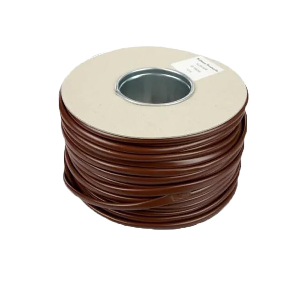 UKCABLE-TIES PVC Sleeving Flexible PVC Earth Cable Sleeving Blue Brown Green/Yelllow Electrical Cable Wire - 100 Meter Roll (Brown, 3mm)