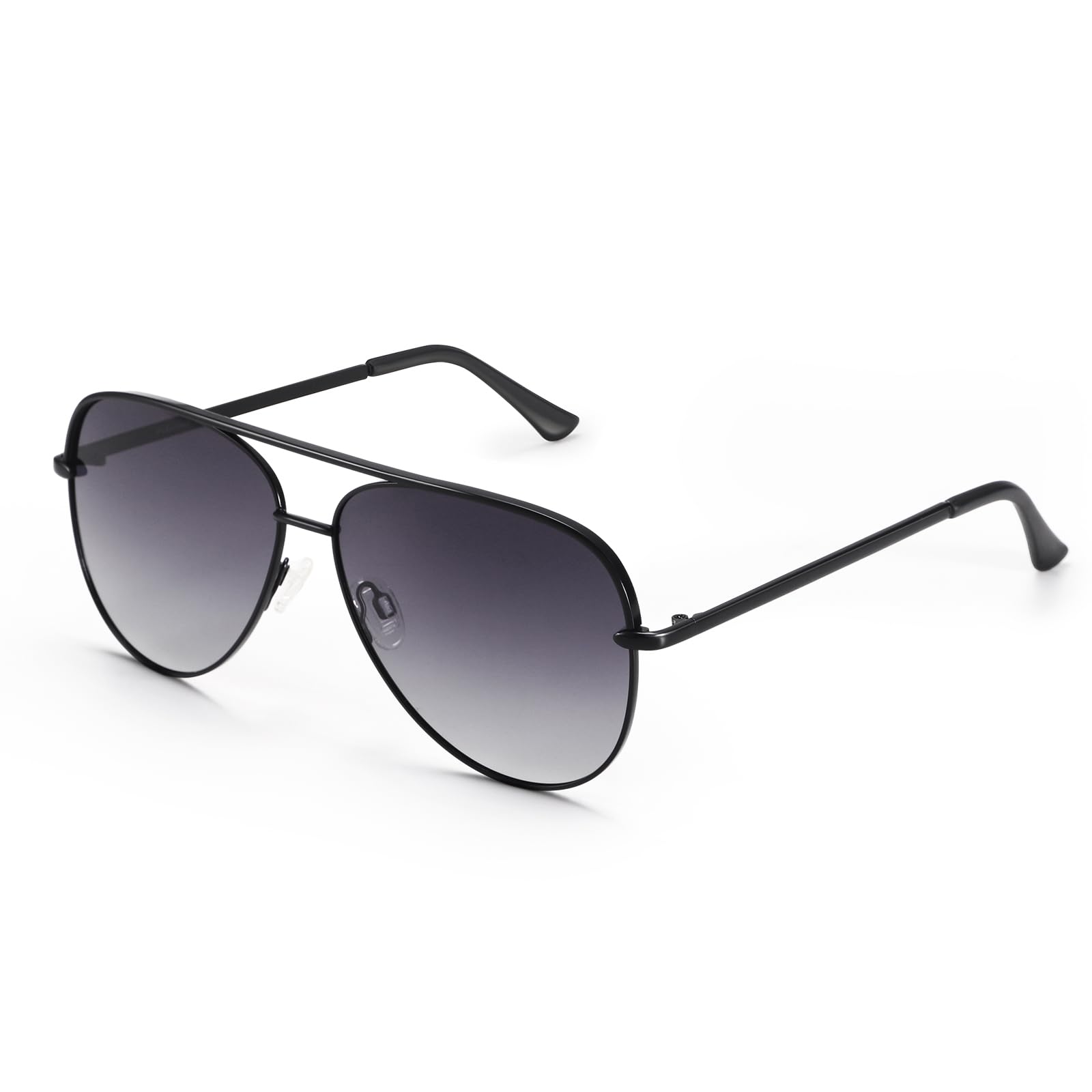 Dollger Polarized Oversized Aviator Sunglasses for Women Men Retro Trendy Lightweight Metal Frame UV Protection Sun Glasses