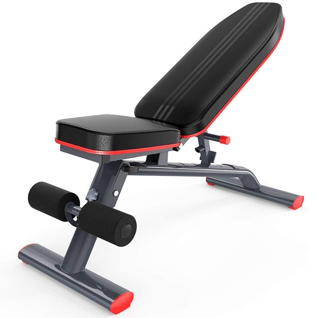 SaryEdge Weight Lifting Dumbbell Bench Press Bench Adjustable Folding Dumbbell Bench sit-ups Home Exercise Crunch Fitness Equipment,