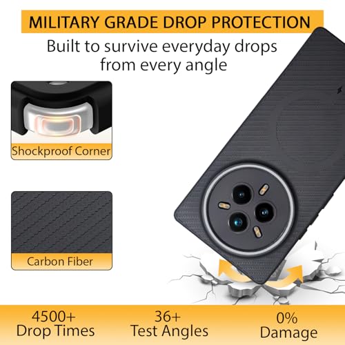 Image of LIRAMARK Rugged Carbon Fibre TPU Armor Silicone Back Cover Case for Realme 14 Pro 5G
