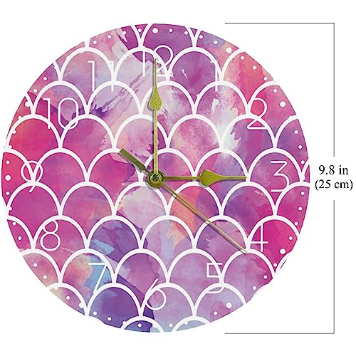 Horloge murale décorative mosaïque rose cadeau original pour la maison - 3