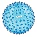 LUDI - Balle Sensorielle Bleue - Grande Balle d’Éveil à Picots Faciles à Mordiller - Balle de Massage et de Jeu en Plastique Souple et Tendre - 20 cm - À Partir de 6 Mois