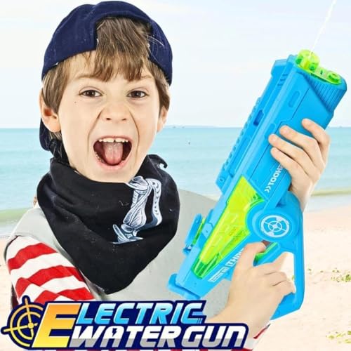 Image of High Pressure Holi Pichkari Electric Water Gun, Automatic Squirt Gun with 300Cc Excellent Range 25-32 Feet - (Magzine) for Kids and Adults Pool Party (Auto Suction Gun Big)
