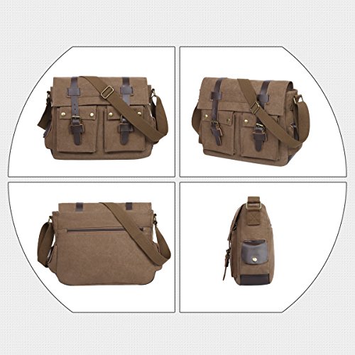 Eshow Borsello da Uomo di Tela a Tracolla da