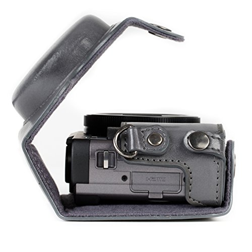 Funda de cuero MegaGear para cámara Panasonic Lumix gris miniatura 7