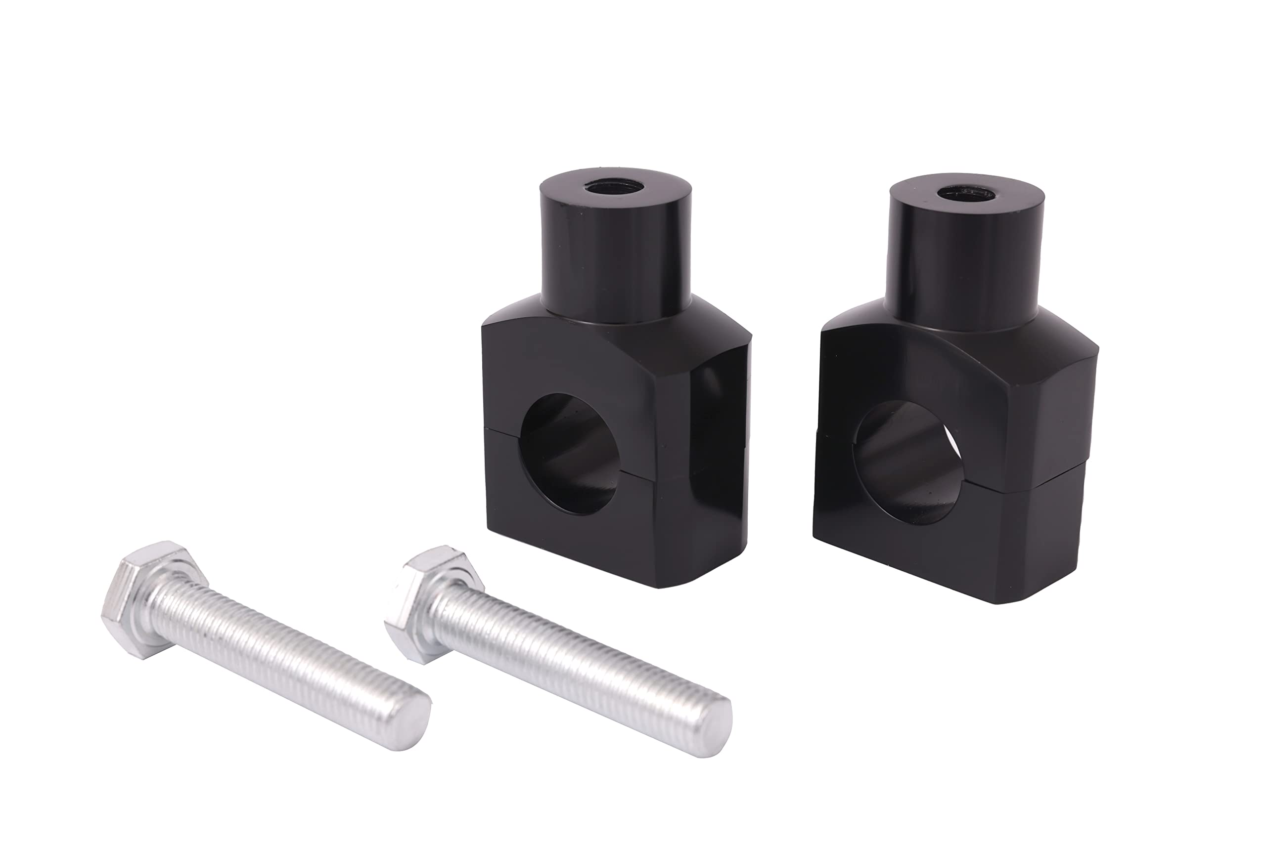 Paire 1“ 25mm moto guidon riser Guidon rehausseurs Noir Aluminium qualité universel Fit pour guidon 1 (25 mm) de diamètre moto