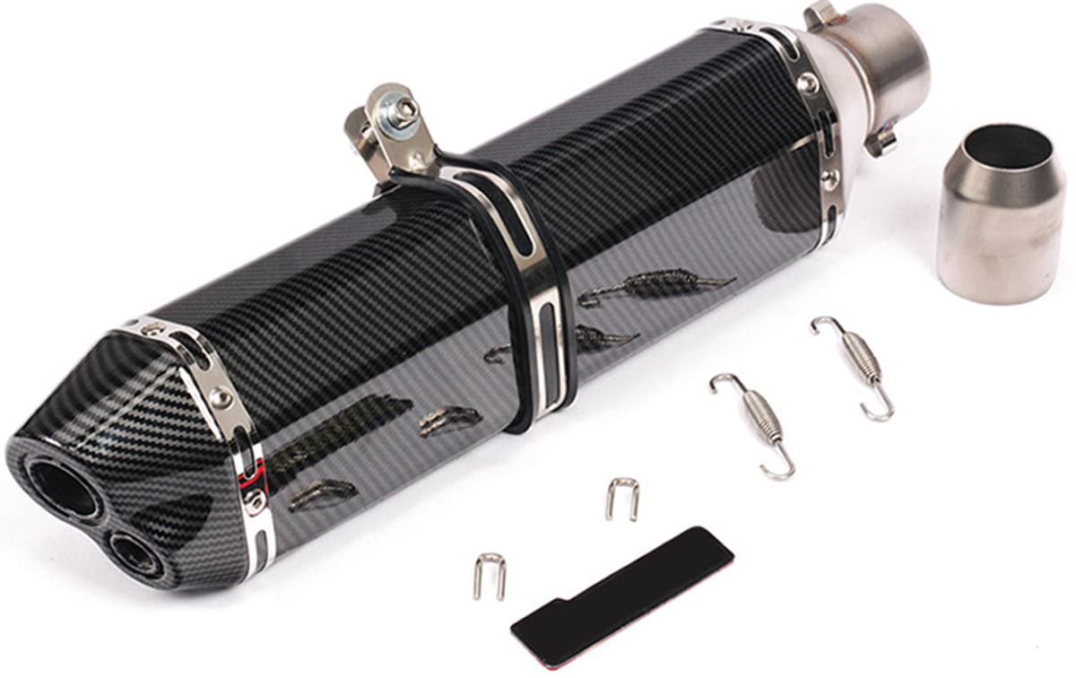 Escape de Motocicleta 38-51mm, Silenciador de Tubo de Escape Moto Universal,de escape de aluminio para Street Bike Scooter de Motocicleta