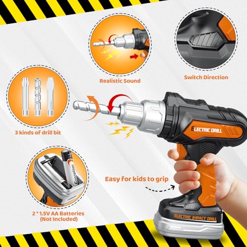 46 PCS Kids Tool Set with Drill