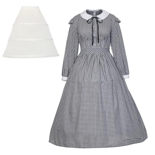 BPURB Damen Pionier Kolonialkostüm Prärie Bürgerkrieg Kleider Pilgerkostüm