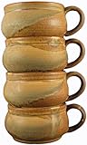 Set Of (4) Four - PRADO STONEWARE COLLECTION - Stacking/Stackable Soup, Chili, Stews Cups/Mugs/Bowls...