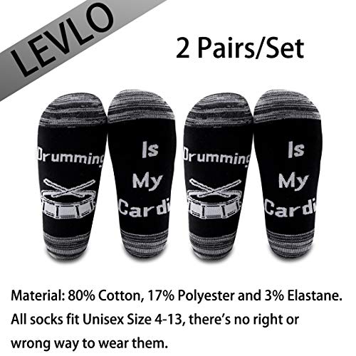 LEVLO Drummer Lover Socks Drumming Is My Cardio Men Socks Drummer Musician Gifts2
