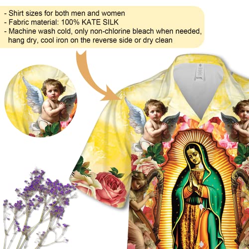 Christian Jesus Hawaiian Shirts for Men - Our Savior Summer Short-Sleeve Casual Relaxed-Fit Button-Down Shirts Series 863